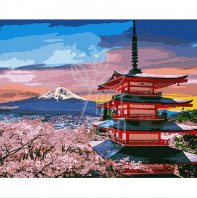 Набір для розпису за номерами "Улюблена Японія", 40х50 см, Ідейка