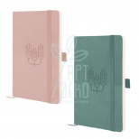 Книга записна Partner Soft Skin "Колоски", клітинка, 12,5х19,5 см, 96 л., Axent