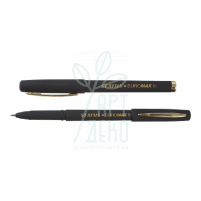 Ручка гелева Rouber Touch, чорна, 1,0 мм, Economix