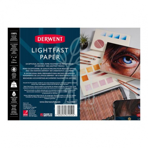 Склейка для рисунку Lightfast, 17,78х25,4 см, 300 г/м2, 20 л., DERWENT