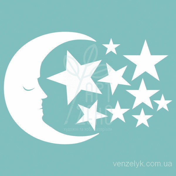 Набір чипбордів "Місяць і зірки", Вензелик