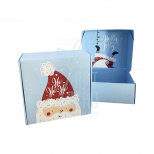 Коробка подарункова "Санта", 25x25x10 см, блактина, Україна