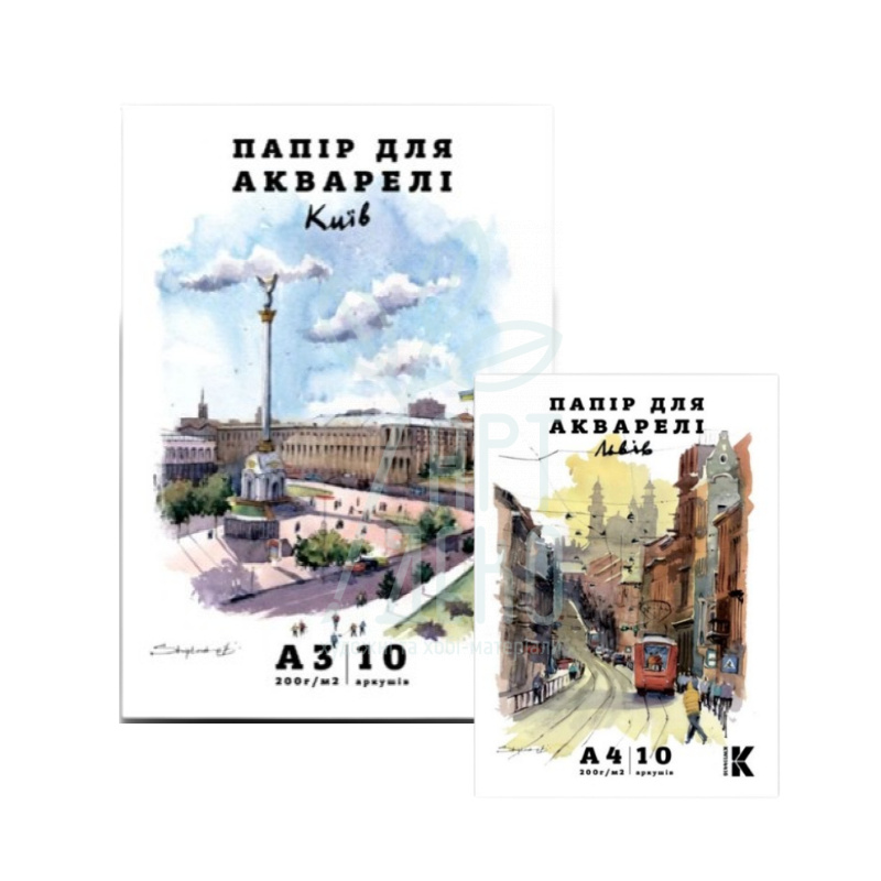 Папка для акварелі, 200 г/м2, 10 л., Канцмайстер