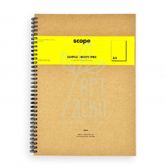 Альбом для ескізів Simple White Pro, спіраль, А4 (21х29,7 см), 250 г/м2, 35 л., Scope