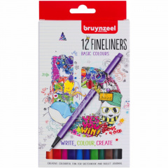 Набір лайнерів Fineliners Basic, 12 кол., Bruynzeel