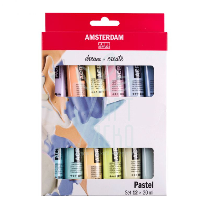 Набір акрилових фарб AMSTERDAM PASTELS, 12х20 мл, Royal Talens