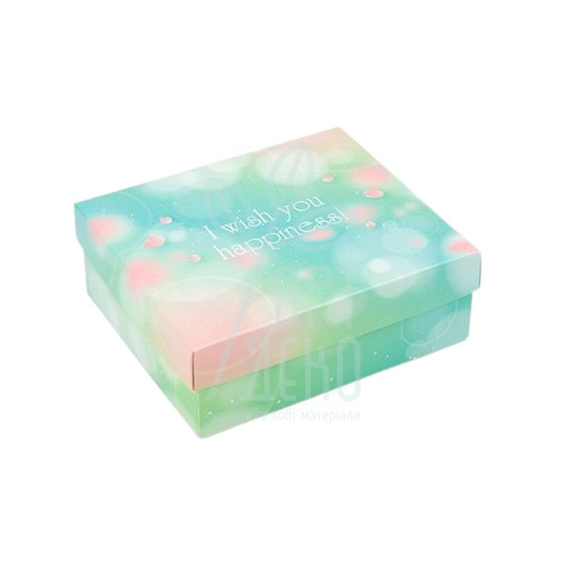 Коробка подарункова "Happiness", 14х12х5 см, Україна
