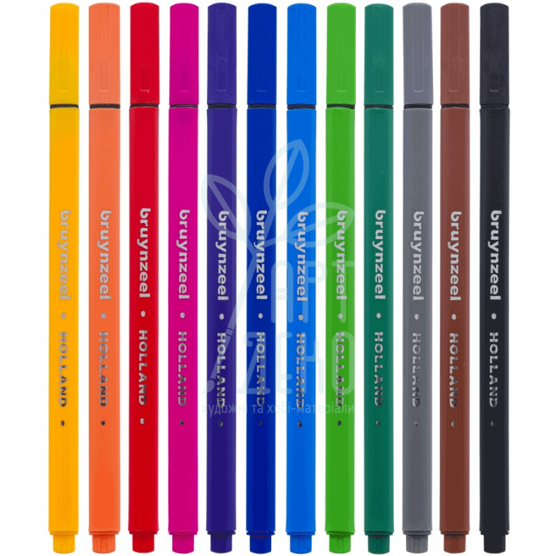 Набір лайнерів Fineliners Basic, 12 кол., Bruynzeel