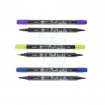 Маркер акварельний двосторонній Brush Marker, 1-4 мм, Santi