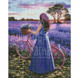 Набір з алмазною мозаїкою "Лавандове натхнення", 40х50 см, Ідейка