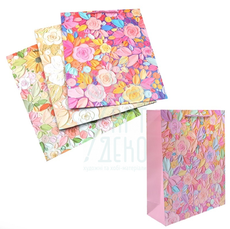 Пакет подарунковий "Квіти", 23х18х10 см, Josef Otten