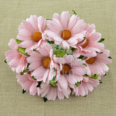 Квіти паперові Хризантема, рожева, 4,5 см, 5 шт., Тайланд