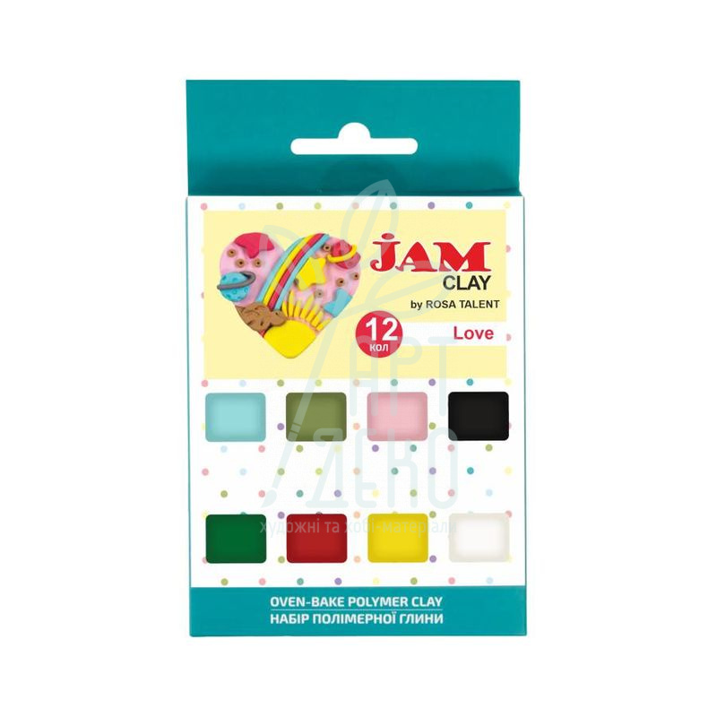 Набір полімерної глини Jam Clay "Love", 12х20 г, ROSA