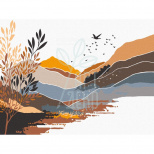 Набір для розпису за номерами "Загадковий пейзаж", 15х20 см, з мольбертом, ROSA Start