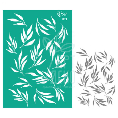 Трафарет багаторазовий самоклеючий, фоновий, №071, А4 (21х29,7 см), ROSA Talent