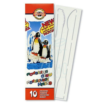 Набір пластиліну "Пінгвіни", 200 г, 10 шт, KOH-I-NOOR