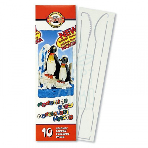 Набір пластиліну "Пінгвіни", 200 г, 10 шт, KOH-I-NOOR