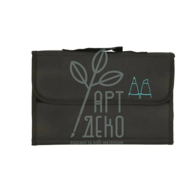 Пенал-планшет для маркерів тканинний Graph'it, чорний, на 24 шт, Oz International