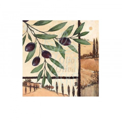 Серветка для декупажу "Оливкова гілка", 33x33 см, 18,5 г/м2, Ambiente