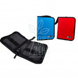 Пенал для олівців тканинний, синій/червоний, 24 шт, Neo Line