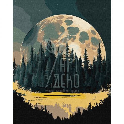 Набір для розпису за номерами "Таємничий край", металік, 40х50 см, Ідейка