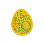 Декор з фетру "Великоднє яйце з пташкою", салатове, 11 см, Україна