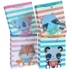 Пакет подарунковий "Кольоровий світ", 26х32х10 см, Україна