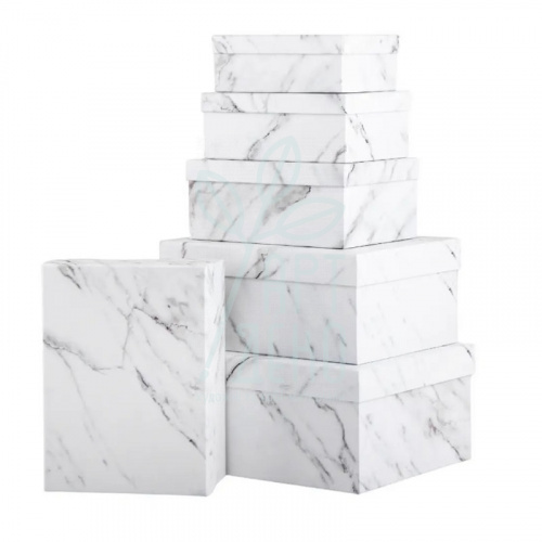 Коробка подарункова "Білий мармур", Україна