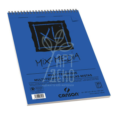 Альбом для змішаних технік XL Mix Media, спіраль, А5 (14,8 х21 см), 300 г/м2, 15 л., Canson