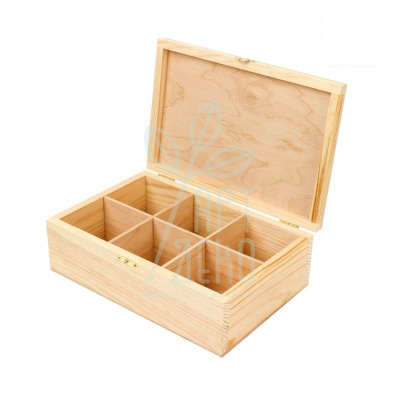 Скринька дерев'яна з замком, 6 секцій, 24х16х8 см, ROSA Talent