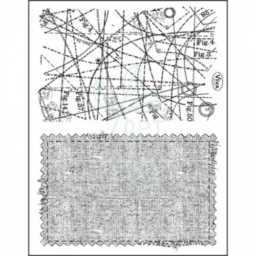 Штамп силіконовий "Розкрій тканини", 14x18 см, Viva Decor