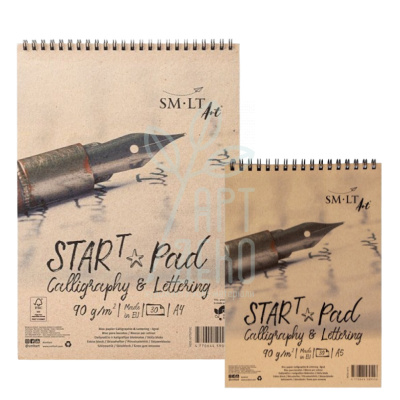 Альбом для каліграфії та леттерінгу STAR T, спіраль, 90 г/м2, 30 л., SMILTAINIS Альбом для каліграфії та леттерінгу STAR T, спіраль, 90 г/м2, 30 л., SMILTAINIS