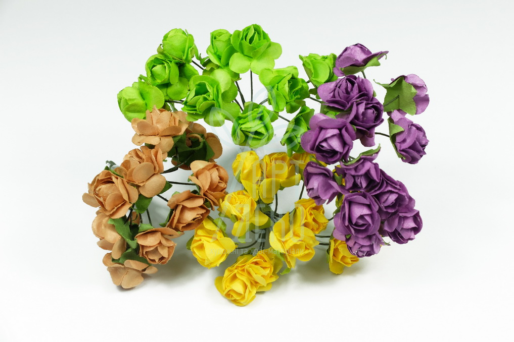 Набір квітів паперових "Троянди", 12 шт., Китай