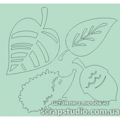 Набір чипбордів "Осінь", 8,7х8,3 см, Україна