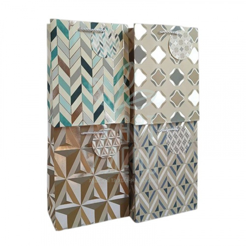 Пакет подарунковий "Блискуча абстракція", 18х23х8 см, Україна 