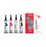 Набір контурів універсальних, класичні кольори, 4х20 мл, ROSA Talent