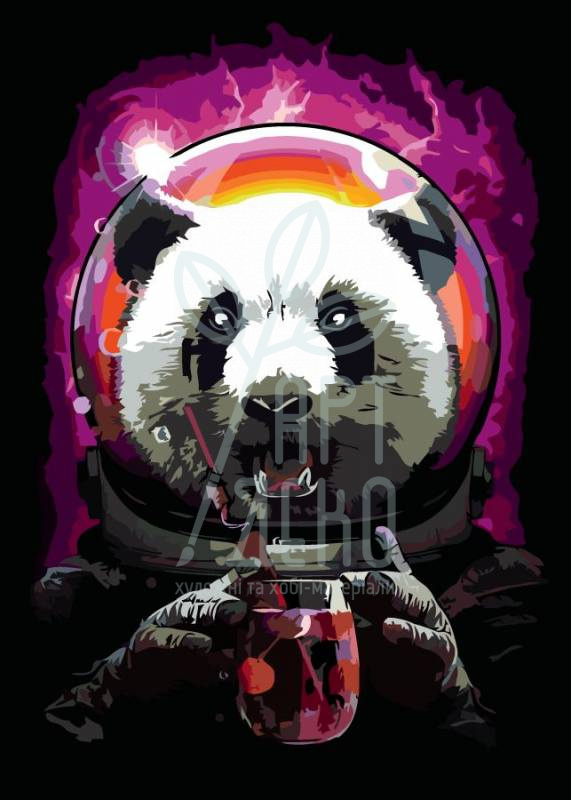 Набір для розпису за номерами "Панда космонавт", 35х45 см, ROSA START