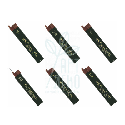 Грифелі Super-Polymer для механічного олівця, 0,5 мм, 12 шт., Faber-Castell Грифелі Super-Polymer для механічного олівця, 0,5 мм, 12 шт., Faber-Castell