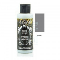 Лак акриловий Sparkle Varnish Silver, глянцевий, 70 мл, Cadence