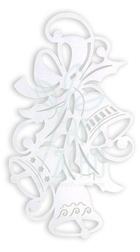 Декоративний виріб з фетру "Святкові дзвіночки", білий, 30 см, Україна