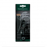 Набір олівців графітних GRIP 2001, В, 3 шт, + гумка та точилка, Faber-Castell