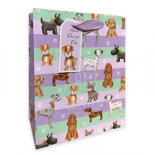 Пакет подарунковий "Dogs", 22х25х10 см, Україна