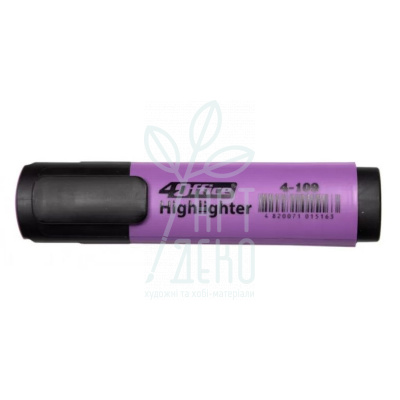 Маркер Highlighter, клиноподібний, Фіолетовий, 1-5 мм, 4Office