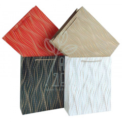 Пакет подарунковий "Блискучі хвилі", 30х41х12 см, Україна