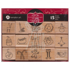 Набір штампів силіконових "Holiday Set", Hampton Art