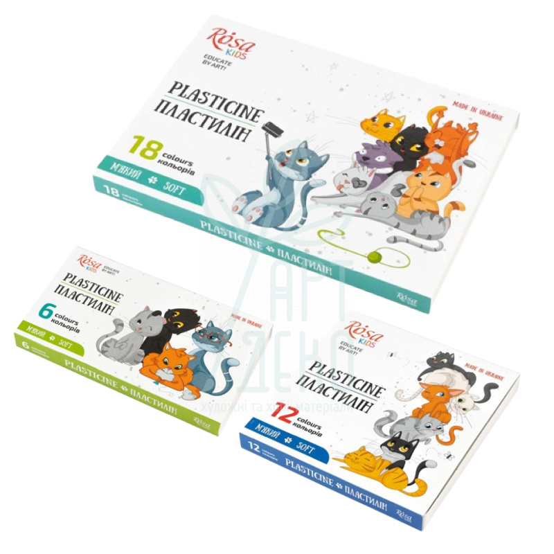 Набір пластиліну Cats + стек, ROSA Kids