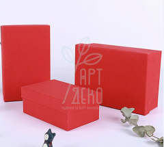 Коробка декоративна, червона оксамитова, Україна