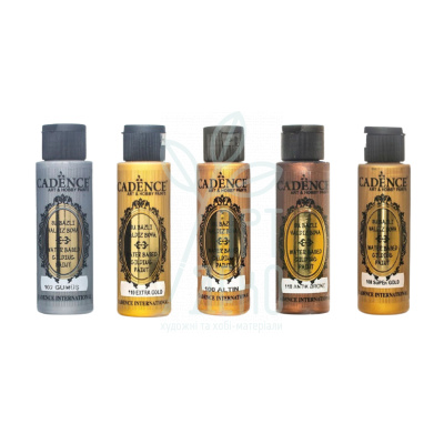 Фарба акрилова з ефектом золочення Waterbased Gilding Paint, 70 мл, Cadence Фарба акрилова з ефектом золочення Waterbased Gilding Paint, 70 мл, Cadence