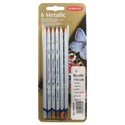Набір олівців кольорових Traditional Metallic, у блістері, 6 шт., DERWENT