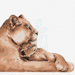 Набір для розпису за номерами "Любов мами", 30х30 см, Ідейка